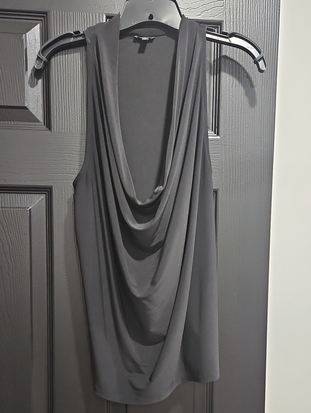 Express Black Deep Cowl Neck Top